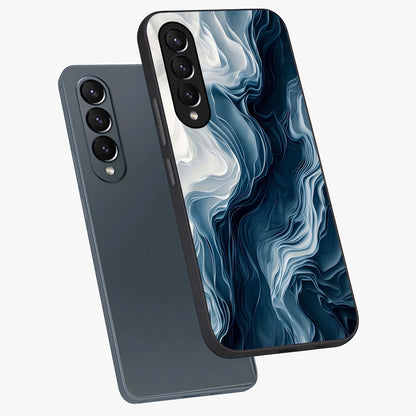 Ethereal Paper Marble Glass Case displayed in angled mockup highlighting elegant marble pattern with modern aesthetic style.