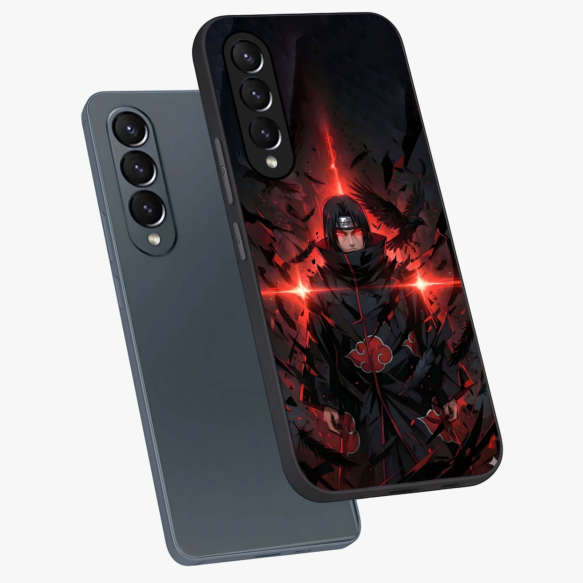 Focused Blade Discipline Glass Case displayed in angled mockup highlighting clean minimal text artwork with modern aesthetic style.