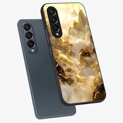 Gates Of Illumination Glass Case displayed in angled mockup highlighting radiant portal inspired design with fantasy aesthetic.