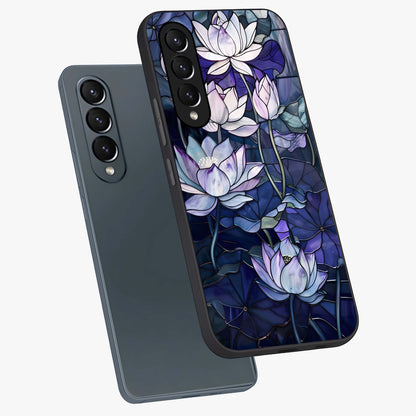 Gloss Petal Rush Glass Case displayed in angled mockup highlighting vibrant petal design with elegant floral aesthetic.