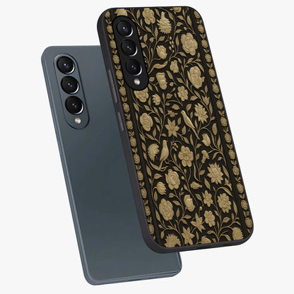 Golden Evil Eye Mandala Glass Case displayed in angled mockup highlighting protective evil eye symbol with golden mandala design.