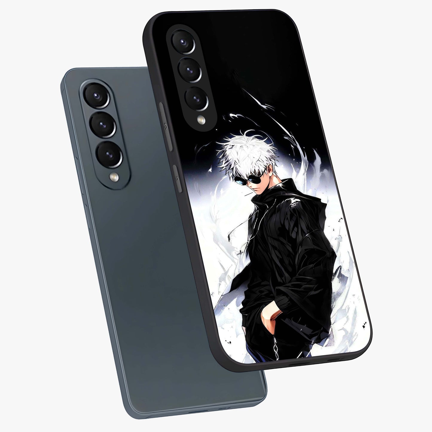 Limitless Shadow King Glass Case displayed in angled mockup highlighting dramatic dark hero design with intense aesthetic.