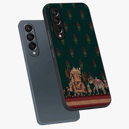 Macmerise Glass Case displayed in angled mockup highlighting trendy graphic design with sleek aesthetic style.