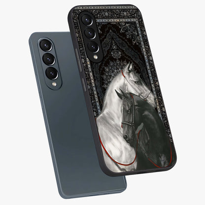 Majestic Ride Legacy Glass Case displayed in angled mockup highlighting sleek vehicle design with bold racing aesthetic.