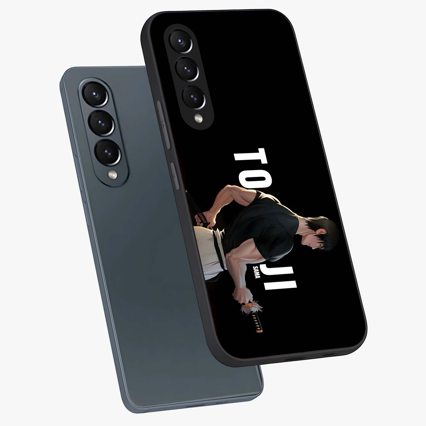 Midnight Blade Resolve Glass Case displayed in angled mockup highlighting powerful blade illustration with dramatic dark aesthetic.