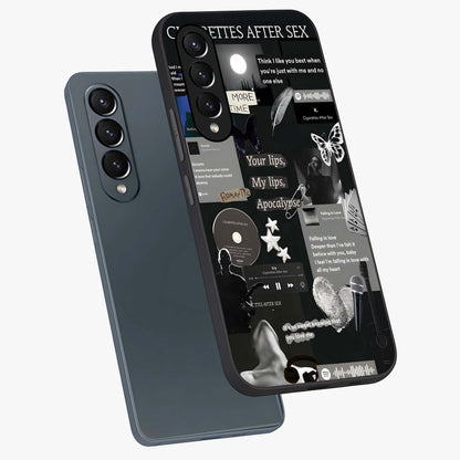 Midnight Love Echo Glass Case displayed in angled mockup highlighting elegant love inspired design with deep aesthetic style.