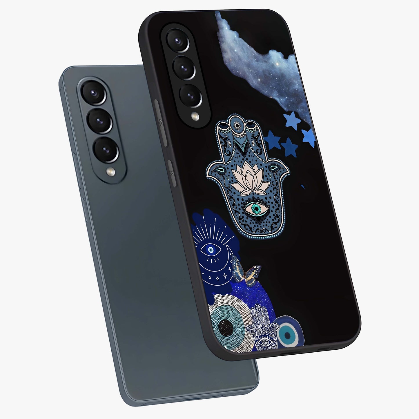 Mystic Hand Aura Glass Case displayed in angled mockup highlighting magical aura design with spiritual aesthetic style.