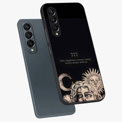 Mystic Victory Aura Glass Case displayed in angled mockup highlighting energetic aura design with bold mystical aesthetic.