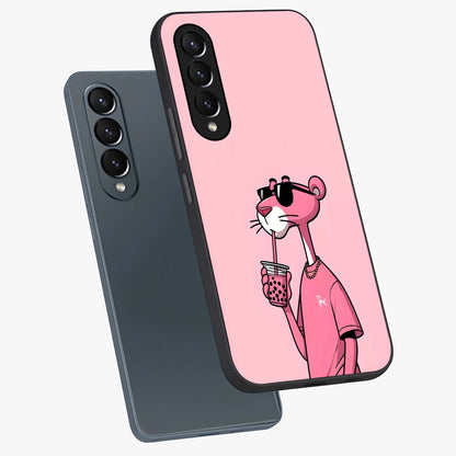 Pink Panther Glass Case displayed in angled mockup highlighting playful cartoon character design with vibrant pink aesthetic.