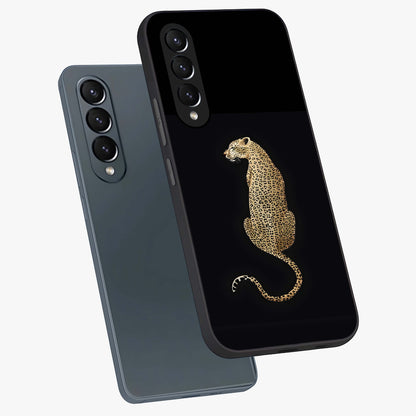Regal Leopard Glass Case displayed in angled mockup highlighting powerful animal illustration with stylish wild aesthetic.