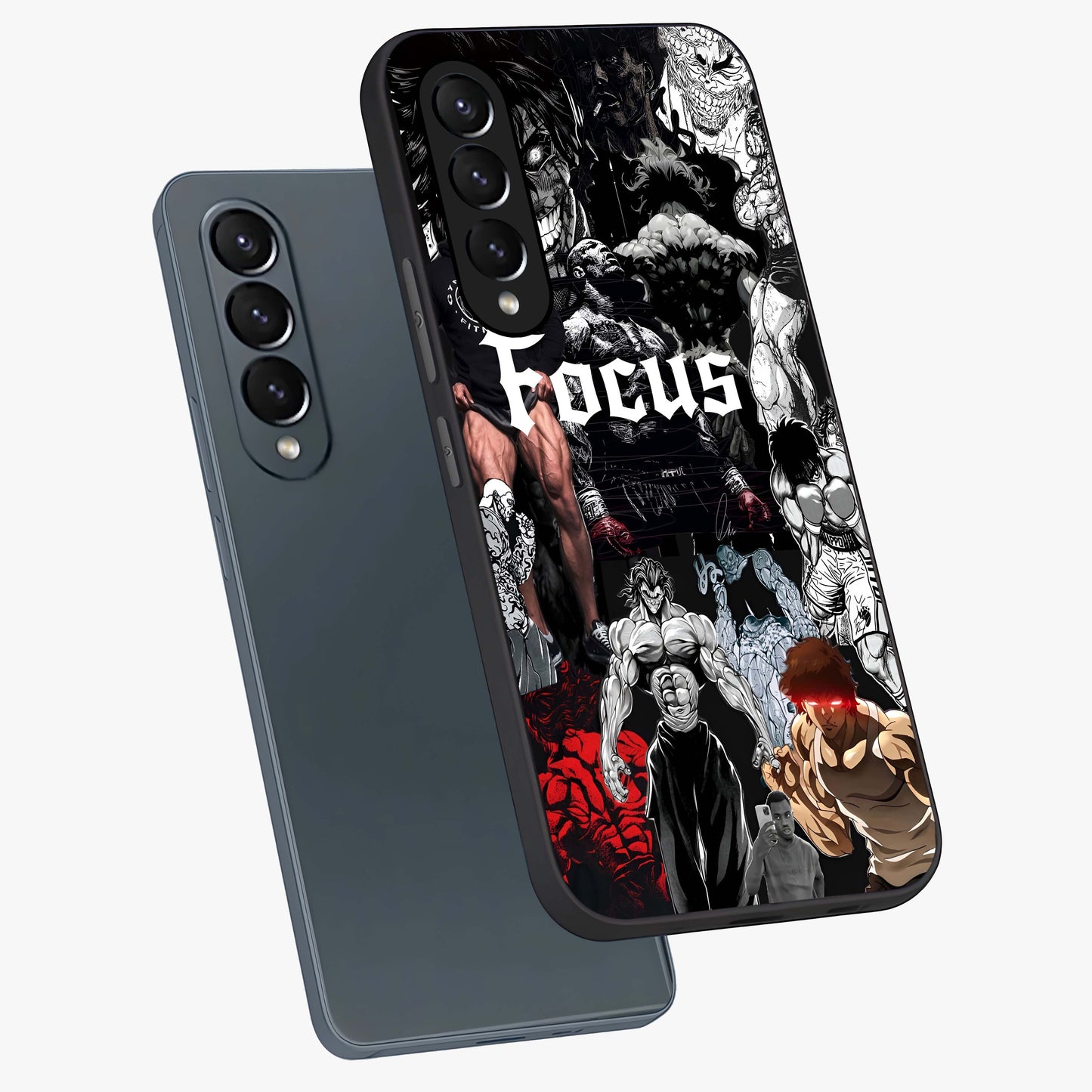 Relentless Power Focus Glass Case displayed in angled mockup highlighting bold statement design with modern aesthetic style.