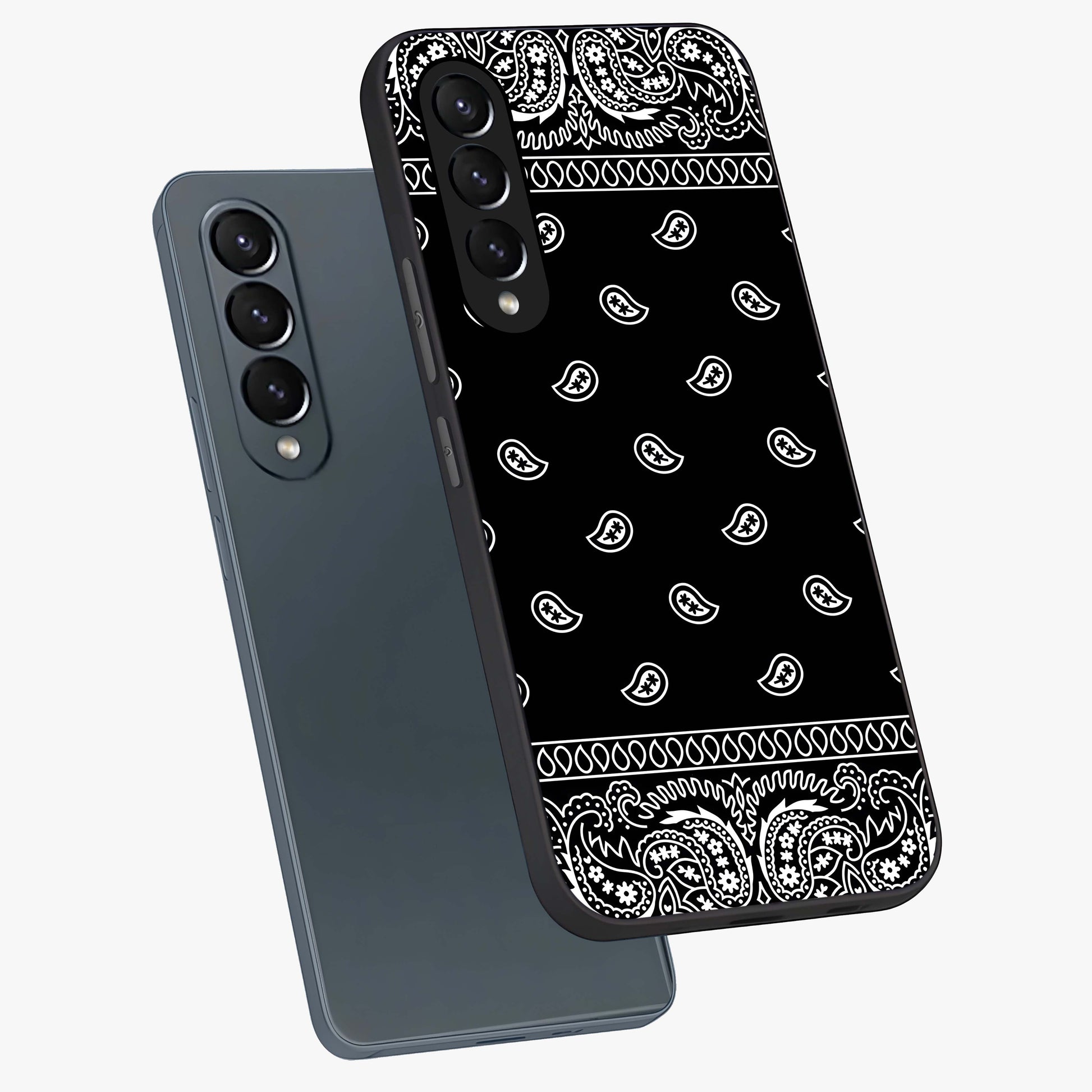 Retro Rebel Threads Glass Case displayed in angled mockup highlighting retro inspired graphic design with rebellious aesthetic.