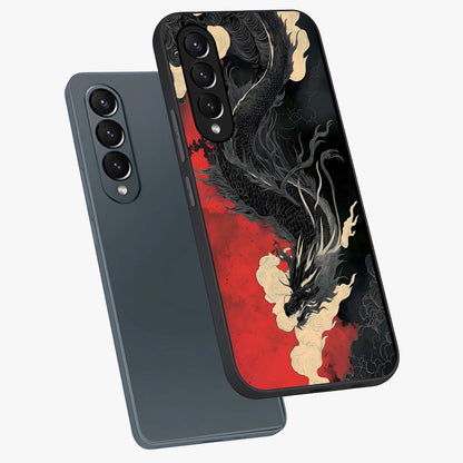 Shadow Dragon Fury Glass Case displayed in angled mockup highlighting powerful dragon illustration with dark fantasy aesthetic.