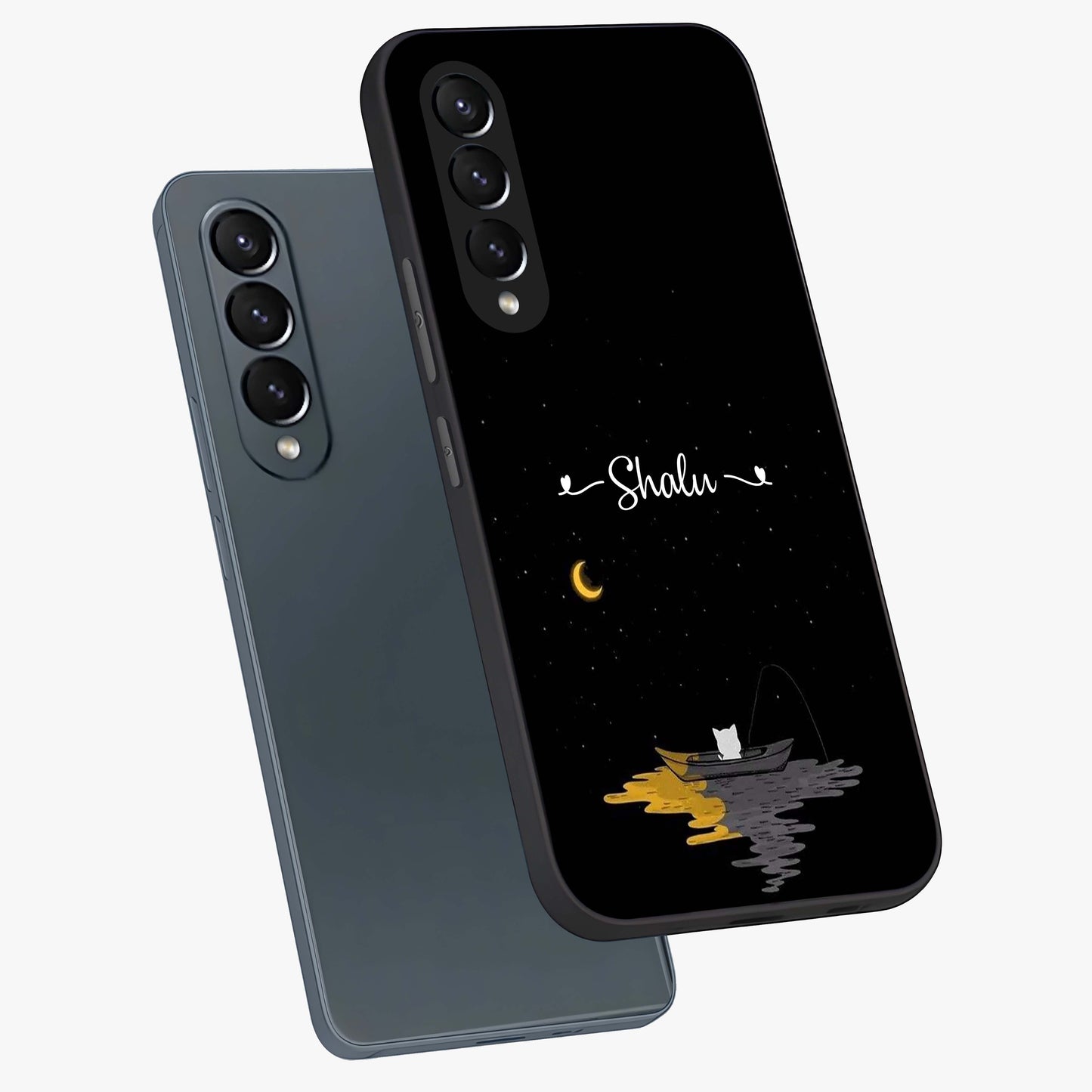 Silent Night Row Glass Case displayed in angled mockup highlighting peaceful evening design with dreamy night aesthetic.