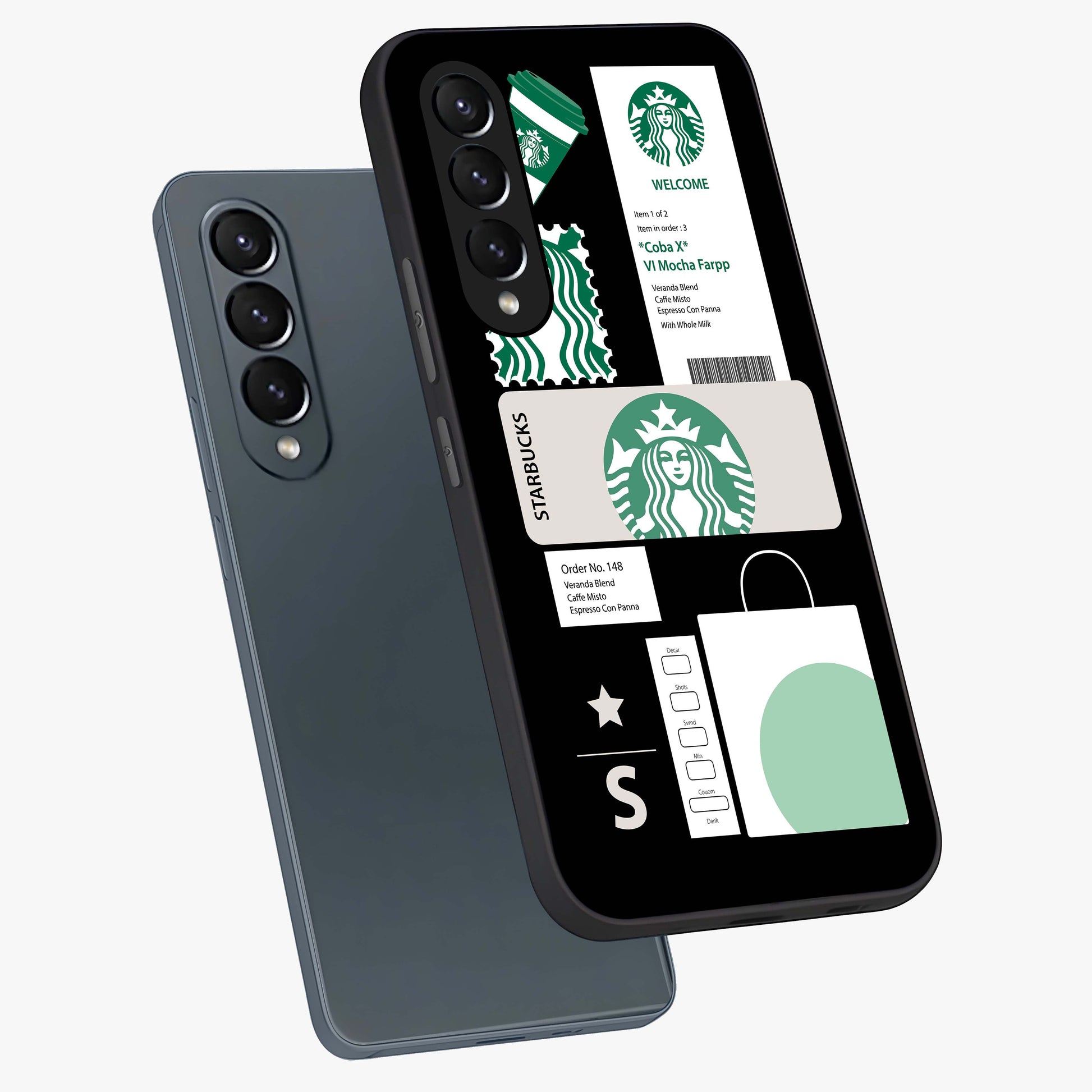 Starbucks Mocha Glass Case displayed in angled mockup highlighting stylish mocha themed design with cozy café aesthetic.