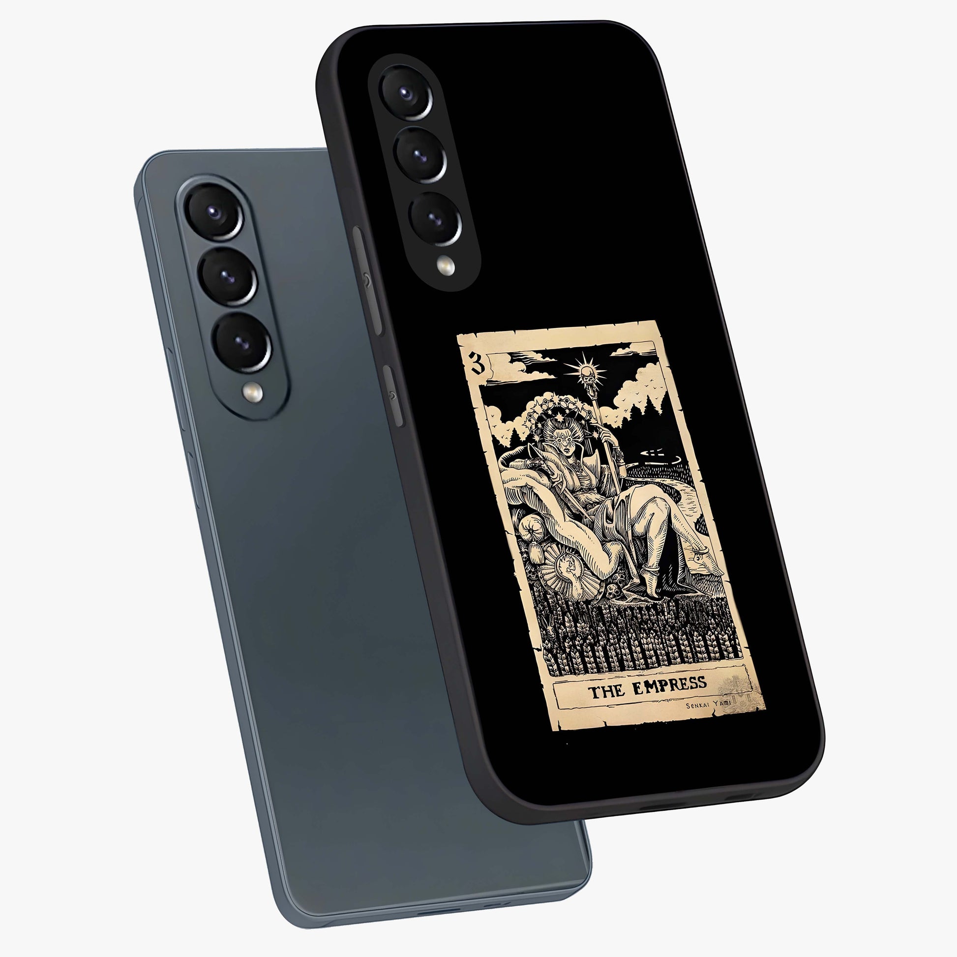 The Empress Glass Case displayed in angled mockup highlighting elegant royal design with majestic aesthetic style.