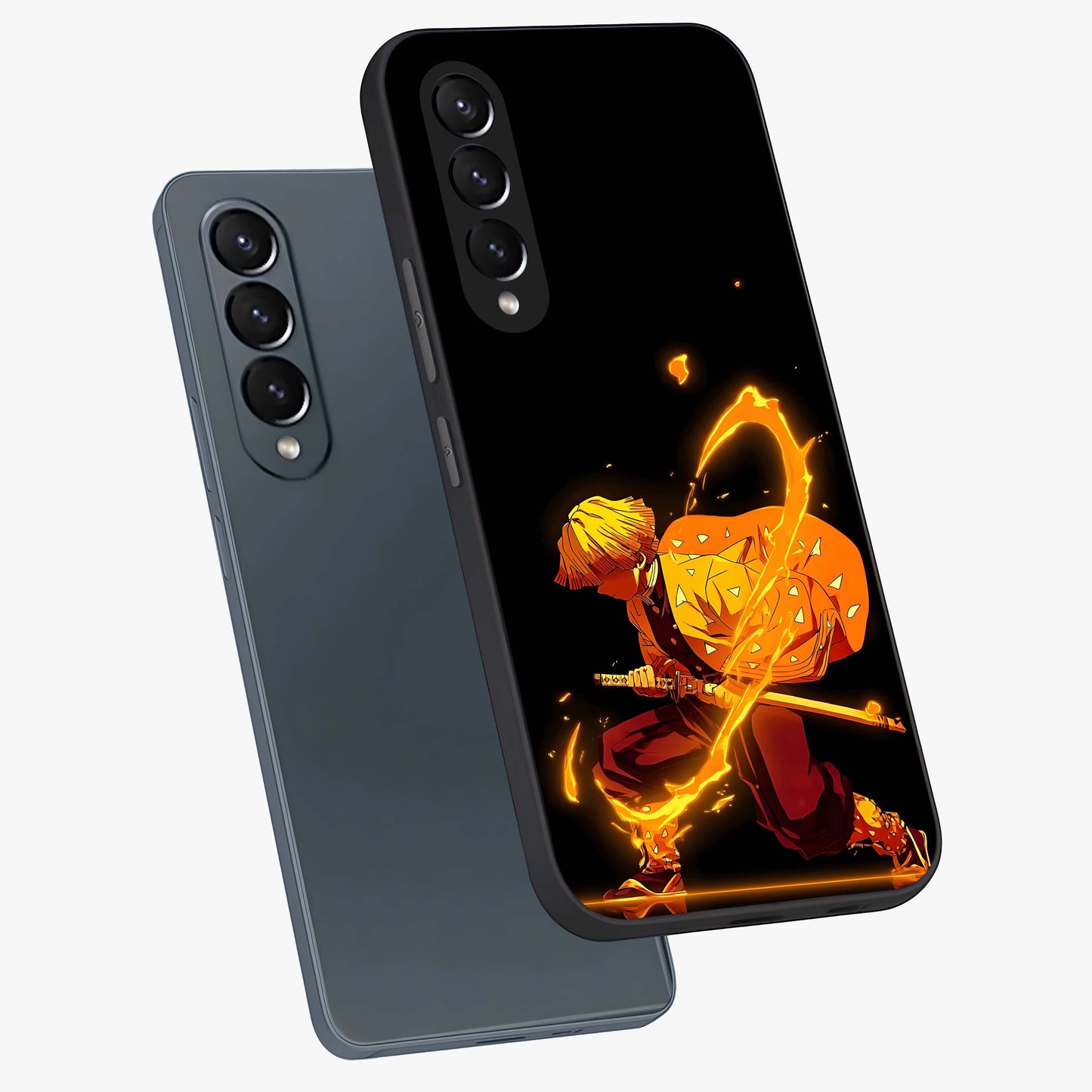 Thunder Flame Execution Glass Case displayed in angled mockup highlighting dramatic fire themed design with intense fantasy aesthetic.