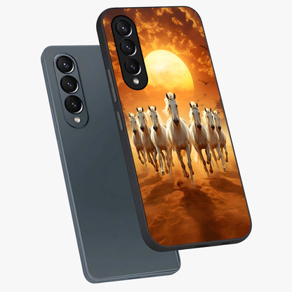 Wild Sunset Majesty Glass Case displayed in angled mockup highlighting vibrant sunset sky design with scenic aesthetic.