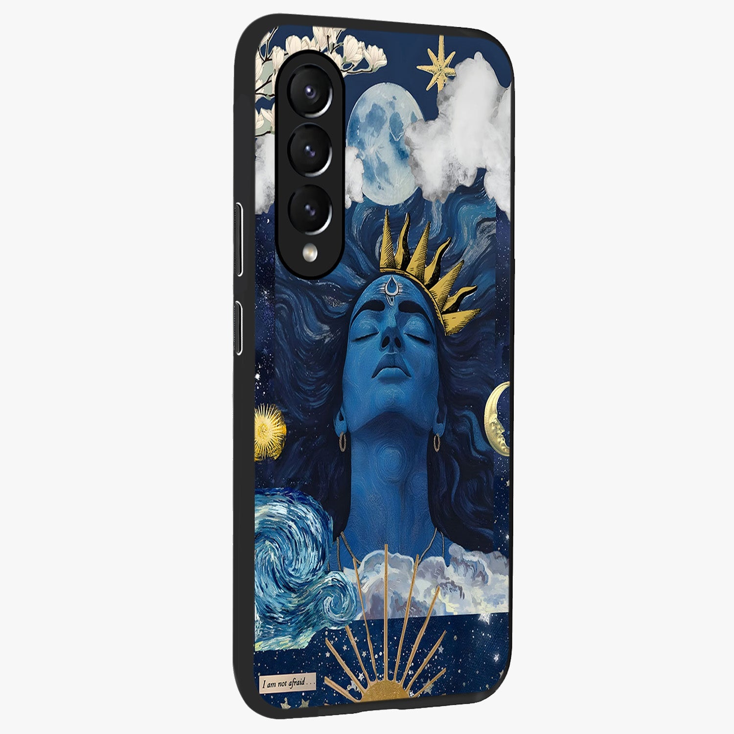 Aesthetic Lord Shiva Glass Case upright view showcasing powerful Lord Shiva artwork with devotional theme.