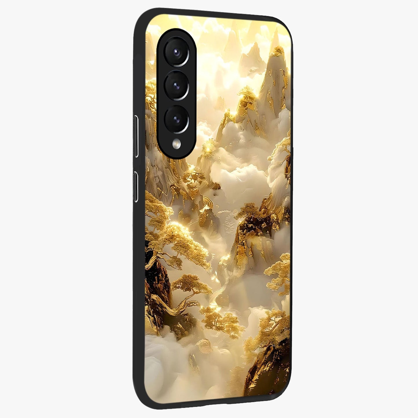 Gates Of Illumination Glass Case upright view showcasing glowing gateway artwork with mystical celestial theme.