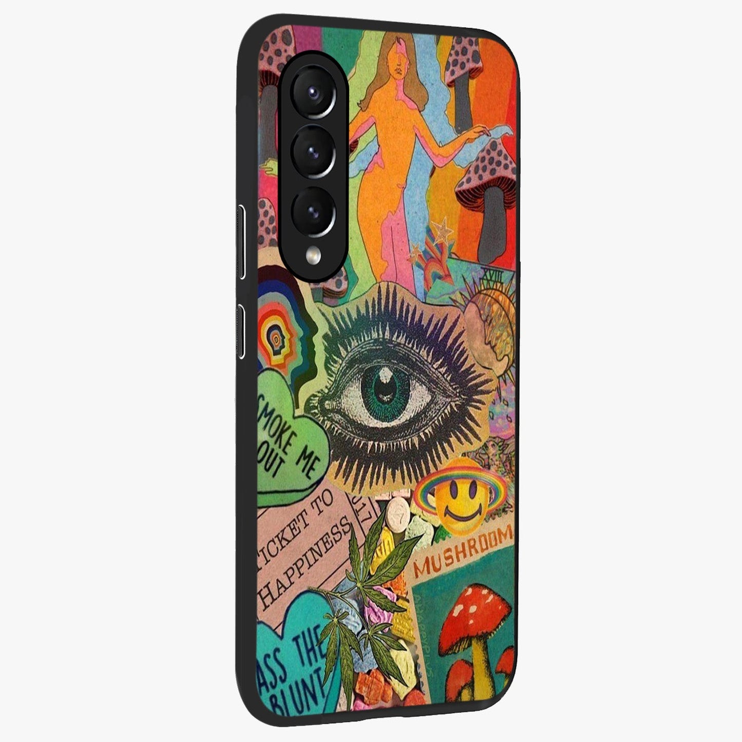 Mystic Eye Wonderland Glass Case upright view showcasing symbolic eye artwork with mysterious fantasy theme.