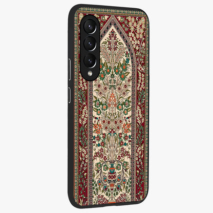 Persian Inspired Glass Case upright view showcasing decorative Persian artwork with rich heritage theme.