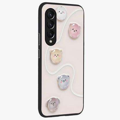 Puffy Face Parade Glass Case upright view showcasing adorable character artwork with cheerful animated theme.