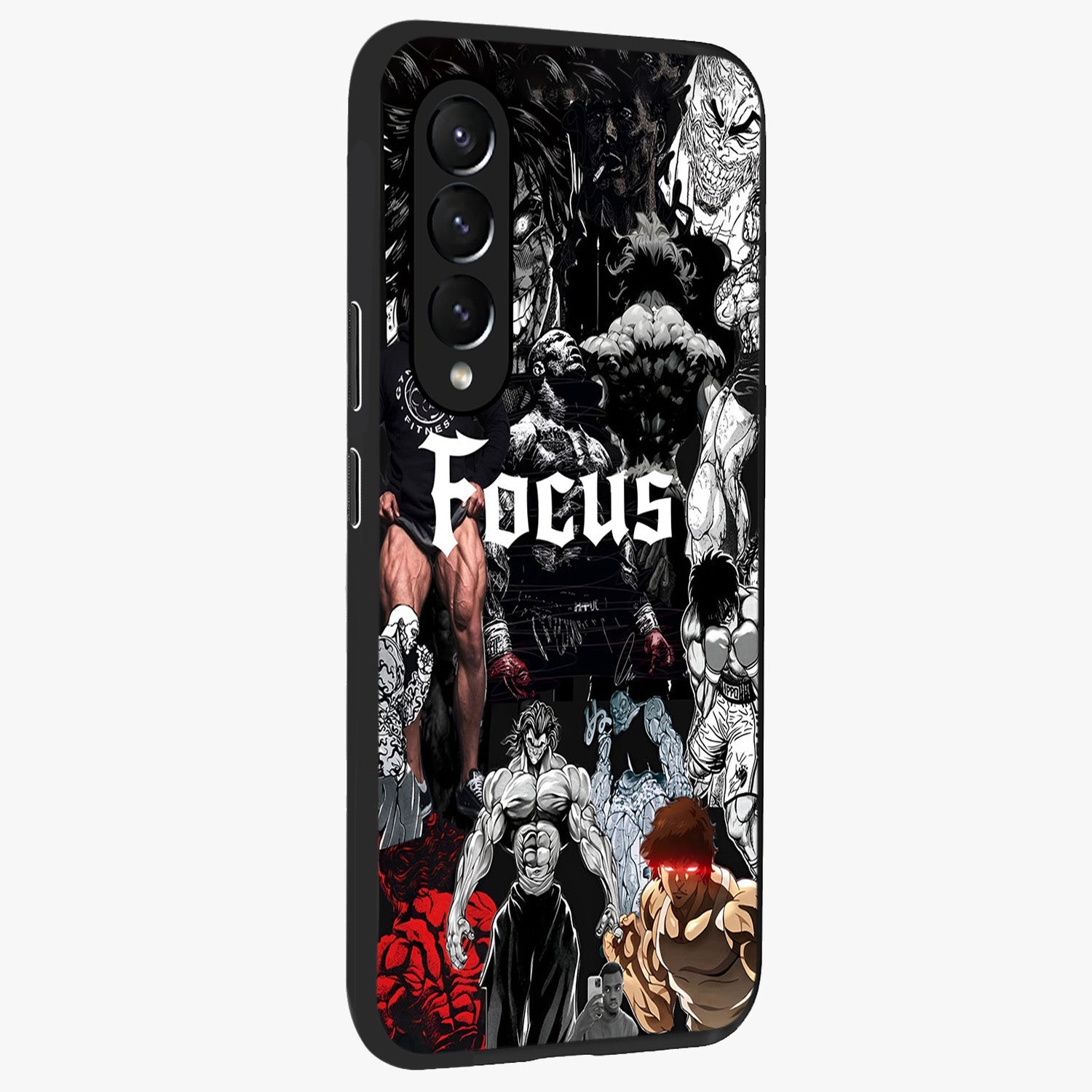 Relentless Power Focus Glass Case upright view showcasing strong inspirational artwork with powerful focus theme.