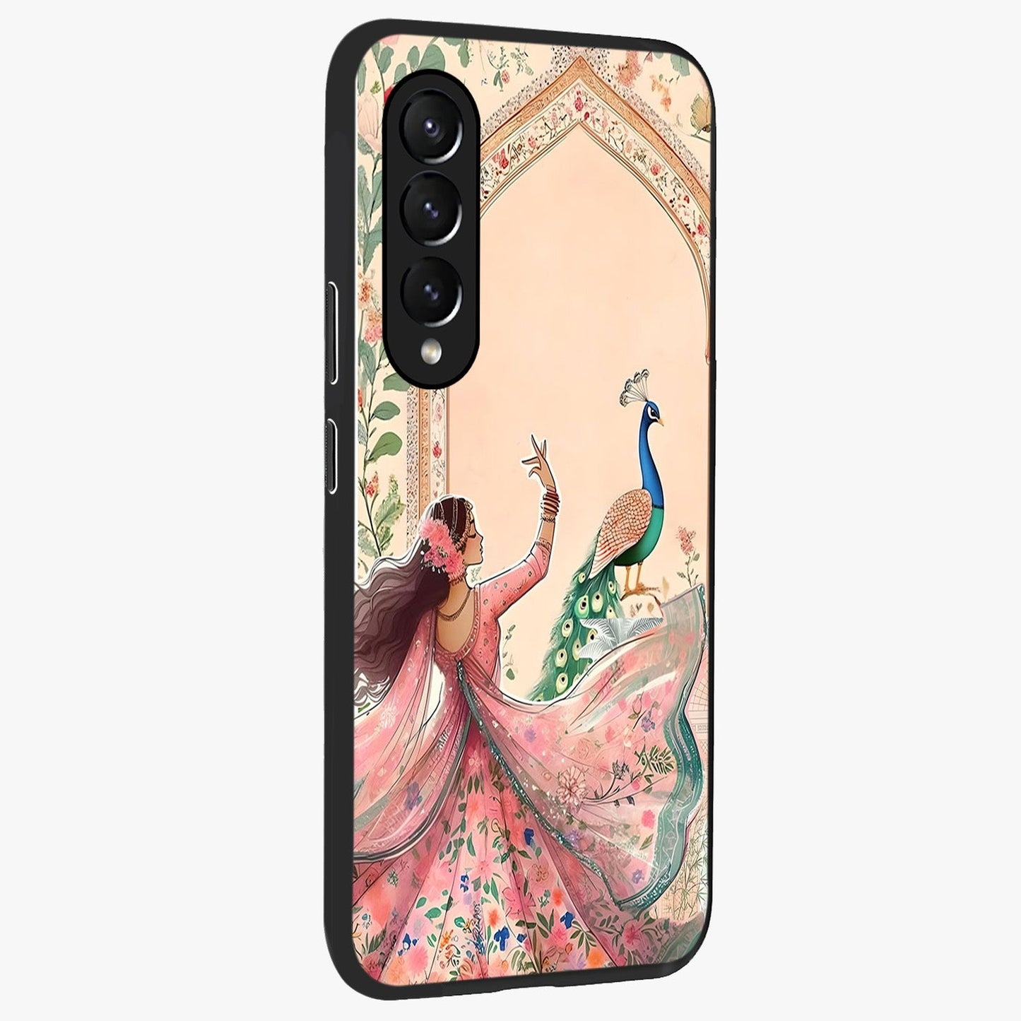 Royal Grace Muse Glass Case upright view showcasing stylish artistic artwork with sophisticated royal theme.