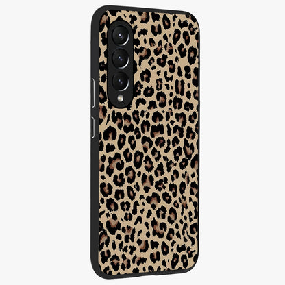 Savage Chic Pattern Glass Case upright view showcasing trendy decorative artwork with edgy fashion theme.