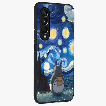 Totoro In Van Gogh Art Glass Case upright view showcasing creative character artwork with painterly artistic theme.