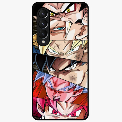 Anime Character Glass Case showing flat back view with vibrant anime artwork and glossy glass finish.