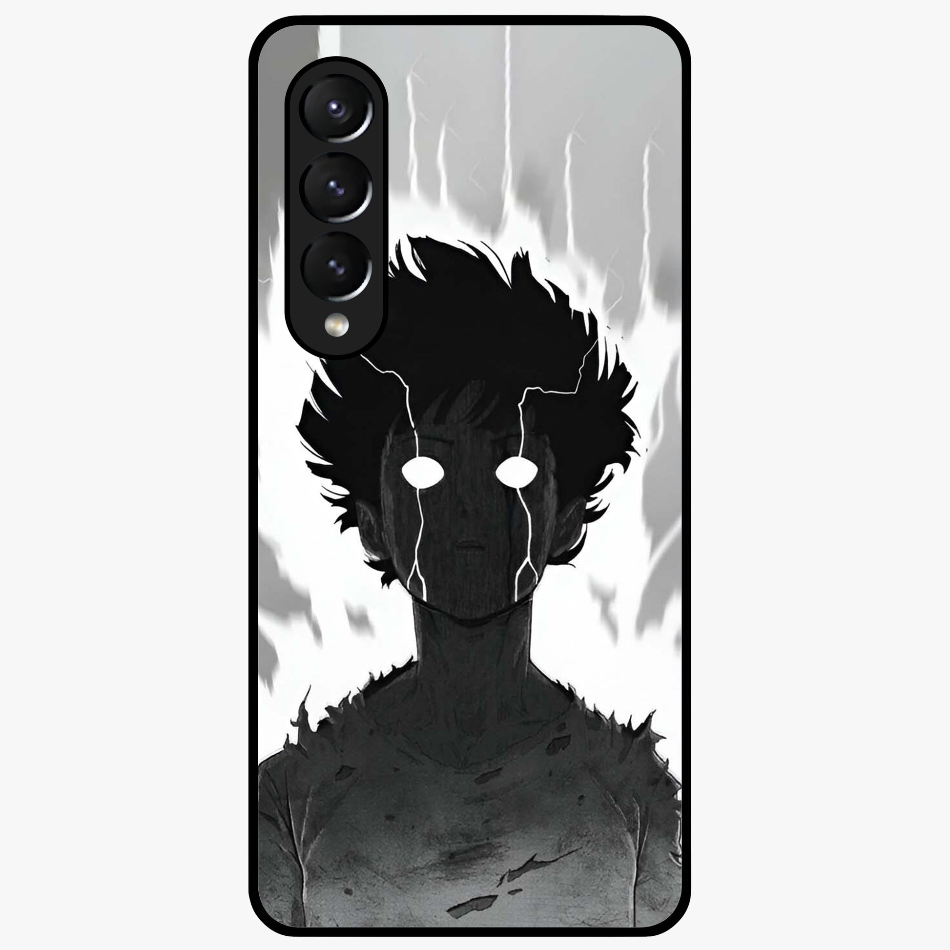 Awakened Inner Rage Glass Case showing flat back view with intense artistic artwork and glossy glass finish.