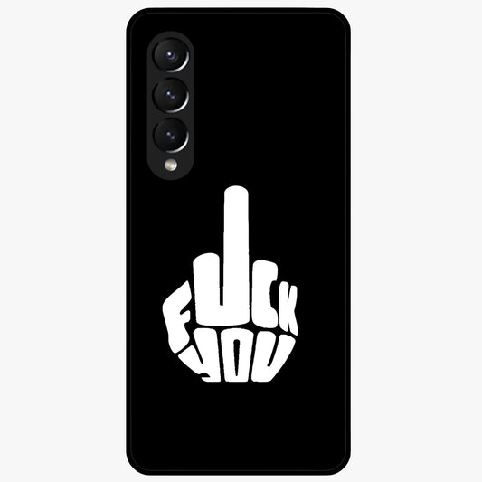 Rebel Mode On Glass Case showing flat back view with bold rebellious typography artwork and glossy glass finish.