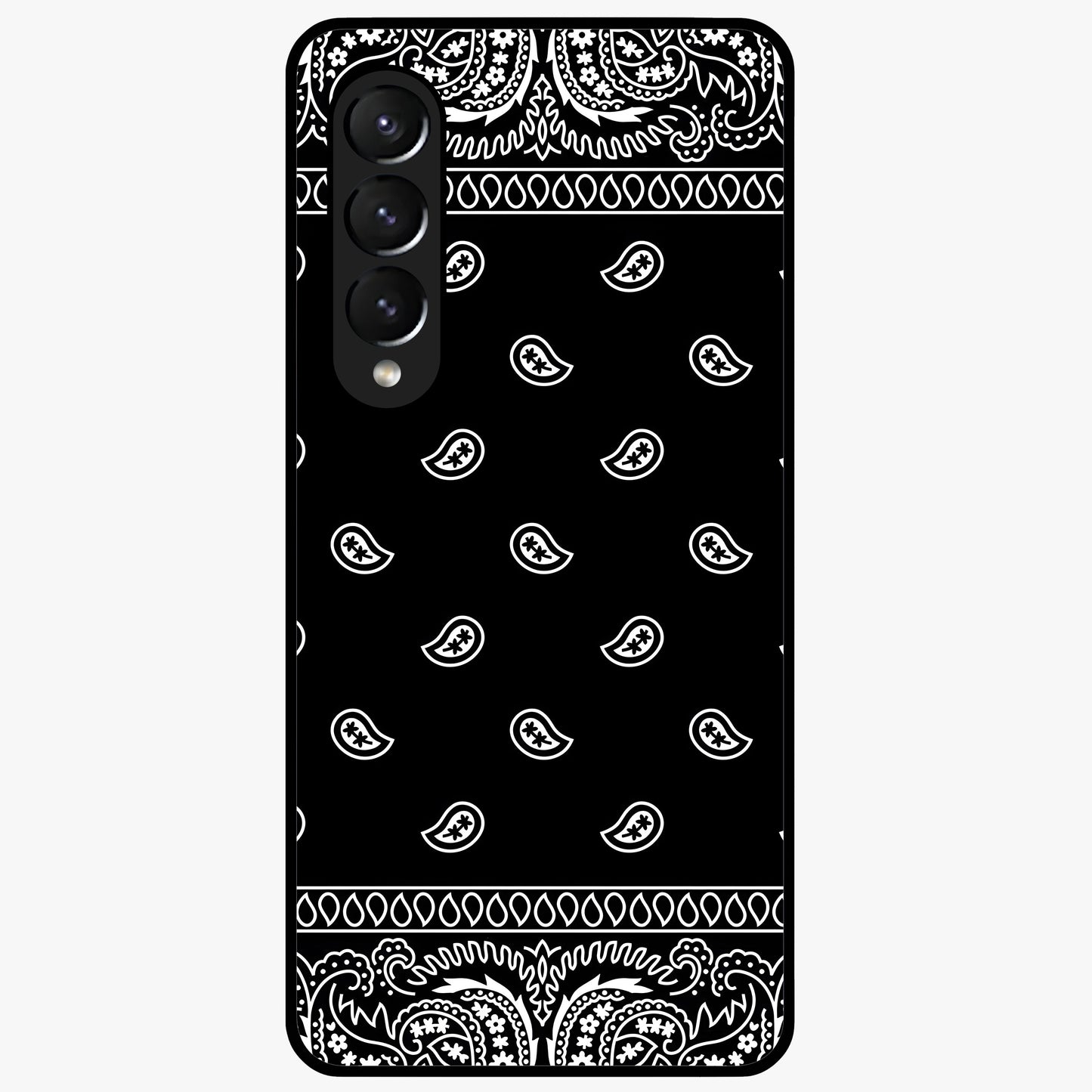 Retro Rebel Threads Glass Case showing flat back view with vintage street style artwork and glossy glass finish.