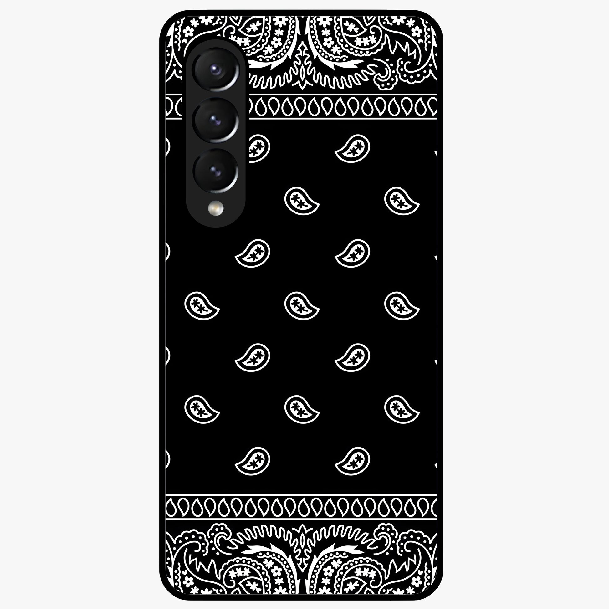 Retro Rebel Threads Glass Case showing flat back view with vintage street style artwork and glossy glass finish.