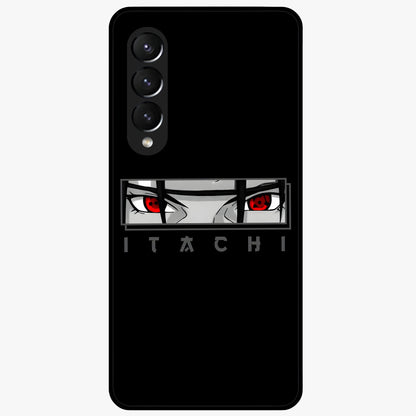 Scarlet Gaze Dominance Glass Case showing flat back view with striking red themed artwork and glossy glass finish.