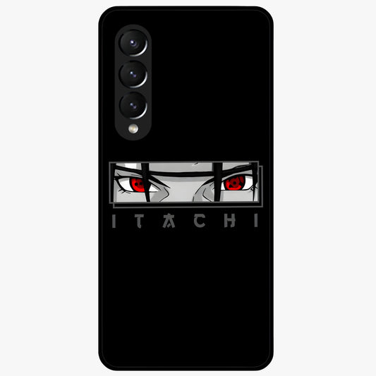 Scarlet Gaze Dominance Glass Case showing flat back view with striking red themed artwork and glossy glass finish.