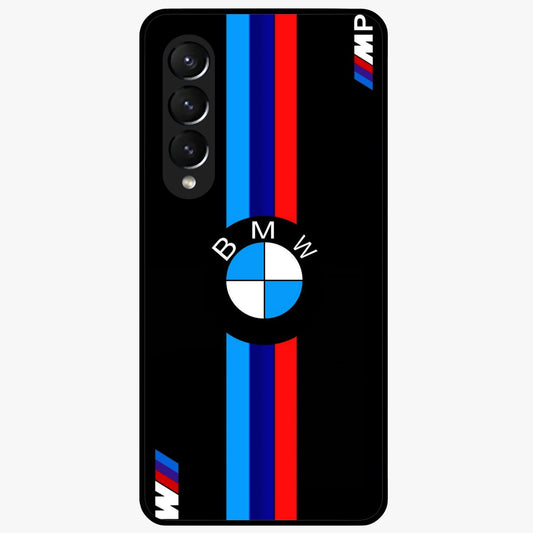 Turbo BMW Beast Glass Case showing flat back view with high performance sports car artwork and glossy glass finish.