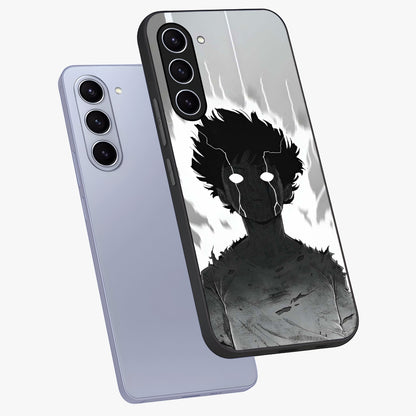 Awakened Inner Rage Glass Case displayed in angled mockup highlighting powerful graphic design and bold artistic theme.