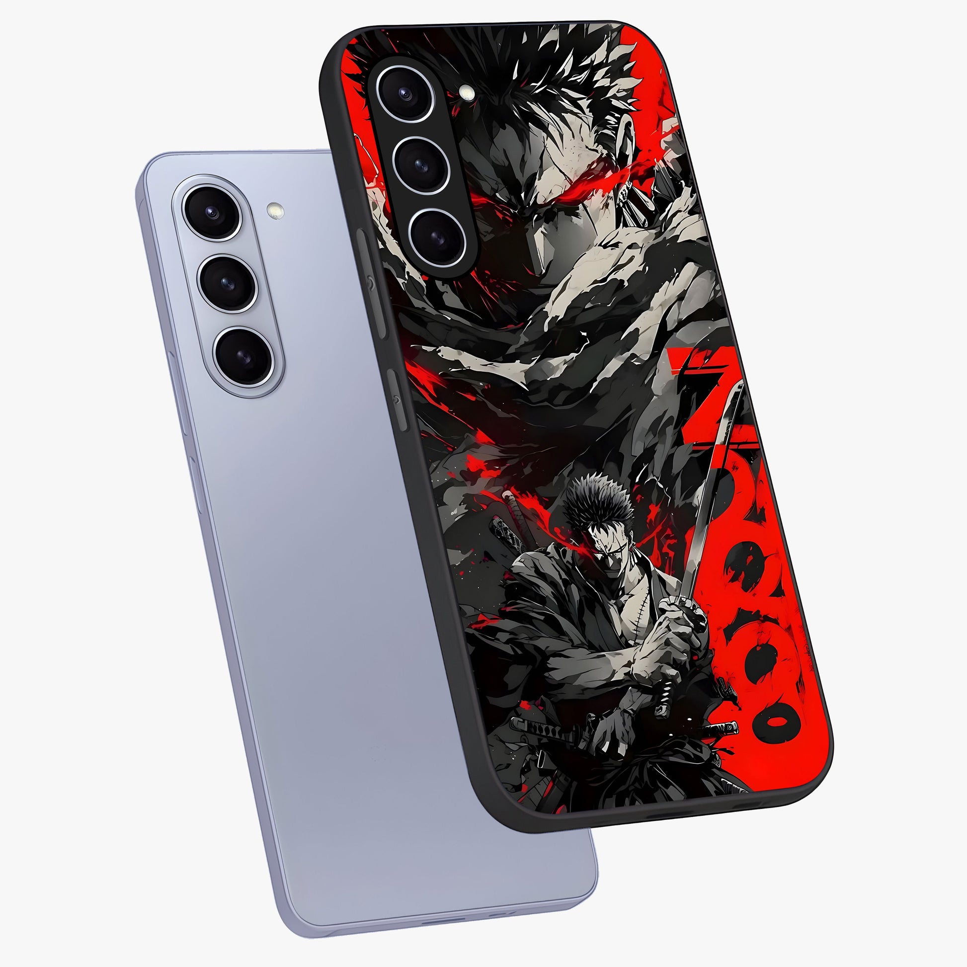 Demon Sword Resolve Glass Case displayed in angled mockup highlighting powerful demon sword illustration with dark fantasy aesthetic.