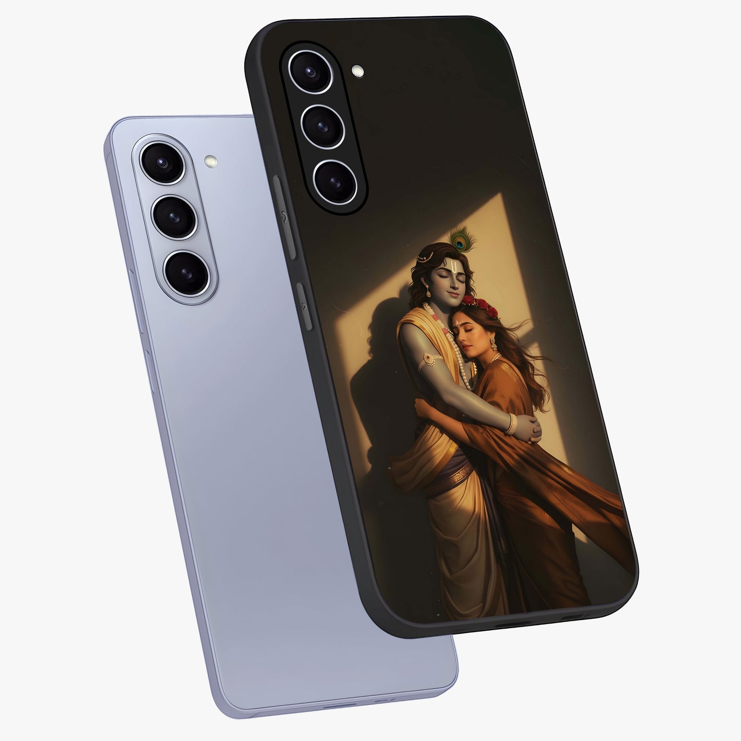 Divine Eternal Love Glass Case displayed in angled mockup highlighting elegant divine inspired design with peaceful aesthetic.