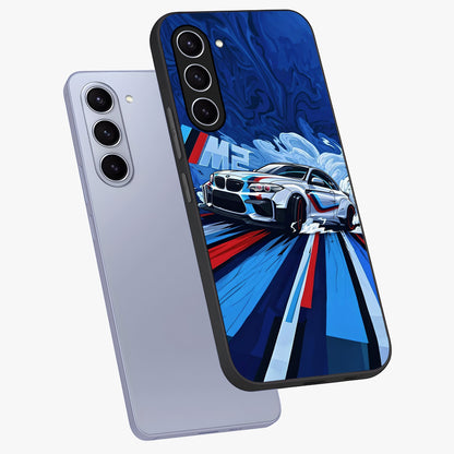Drift Power Rush Glass Case displayed in angled mockup highlighting powerful drift car design with sporty aesthetic style.