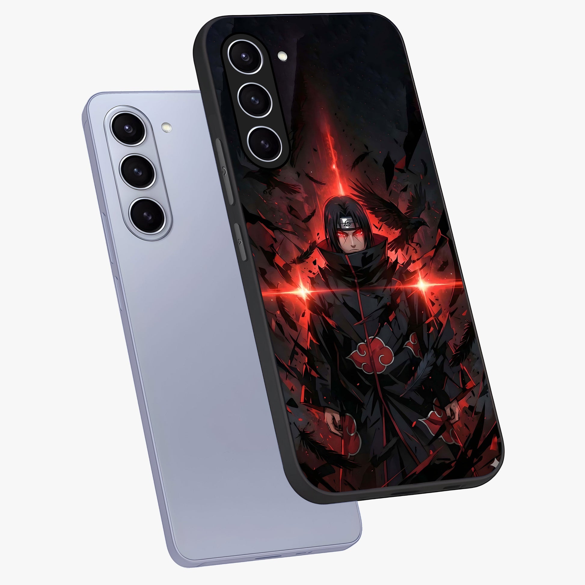 Focused Blade Discipline Glass Case displayed in angled mockup highlighting clean minimal text artwork with modern aesthetic style.
