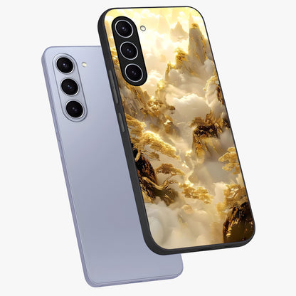 Gates Of Illumination Glass Case displayed in angled mockup highlighting radiant portal inspired design with fantasy aesthetic.