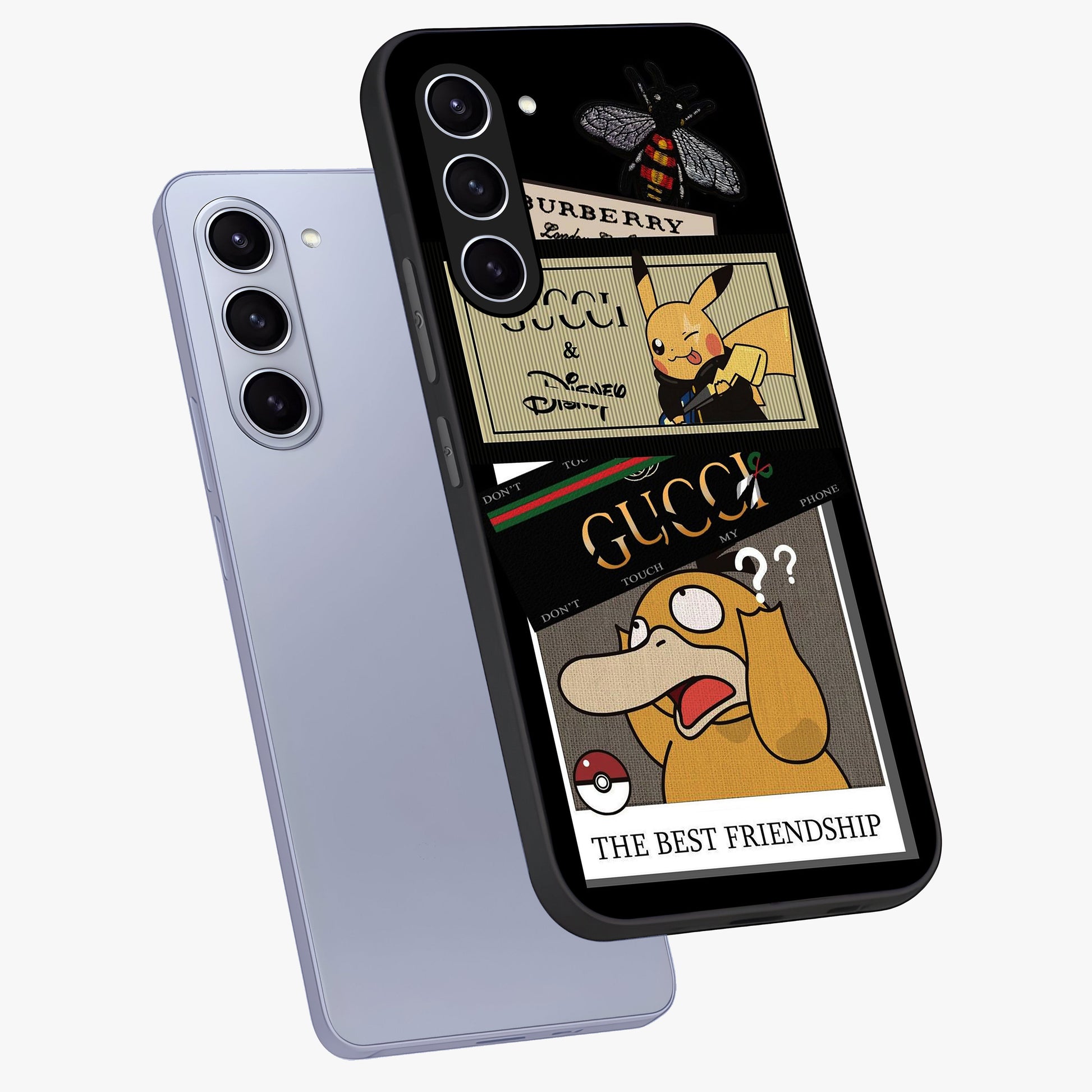 Gucci Play Mashup Glass Case displayed in angled mockup highlighting stylish fashion mashup design with bold aesthetic.