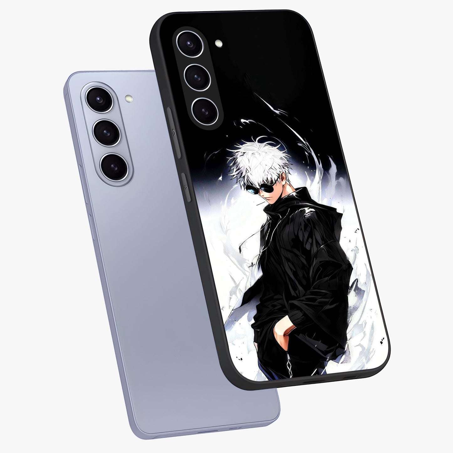 Limitless Shadow King Glass Case displayed in angled mockup highlighting dramatic dark hero design with intense aesthetic.