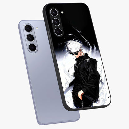 Limitless Shadow King Glass Case displayed in angled mockup highlighting dramatic dark hero design with intense aesthetic.