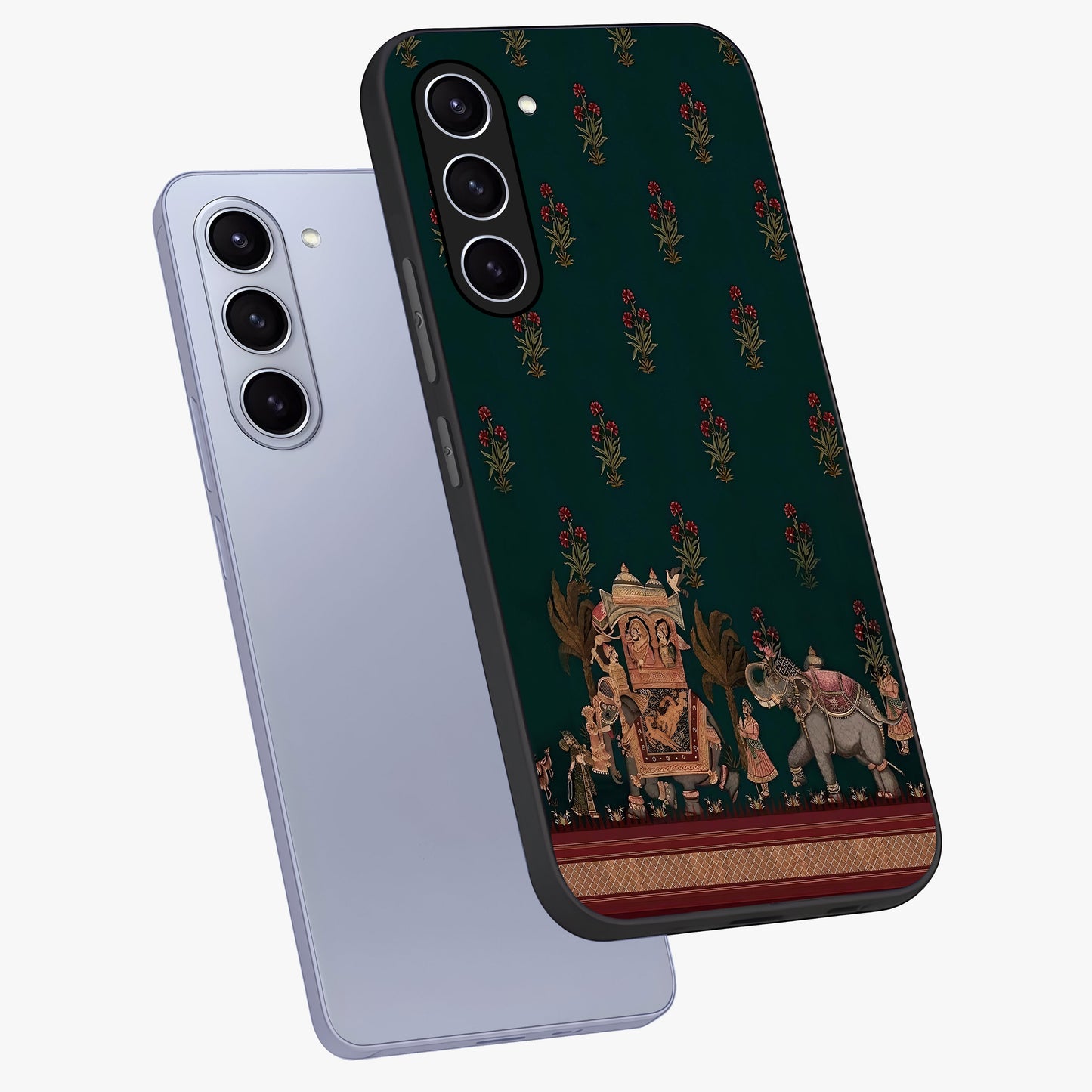 Macmerise Glass Case displayed in angled mockup highlighting trendy graphic design with sleek aesthetic style.