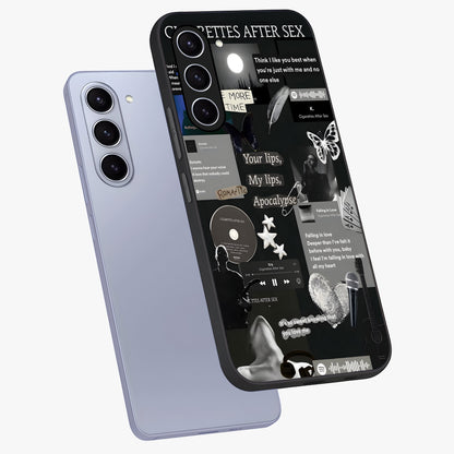 Midnight Love Echo Glass Case displayed in angled mockup highlighting elegant love inspired design with deep aesthetic style.